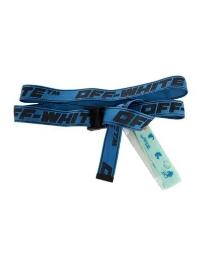 Pre-owned Off-white Canvas Waist Belt W/ Tags In Blue