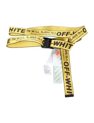 Pre-owned Off-white Canvas Waist Belt W/ Tags In Yellow