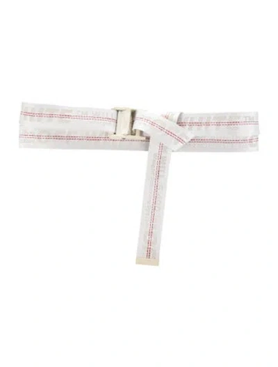 Pre-owned Off-white Canvas Waist Belt In White