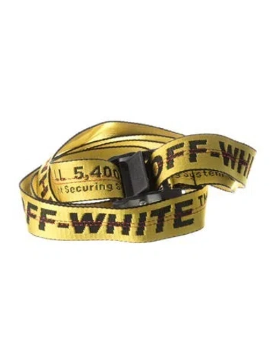 Pre-owned Off-white Canvas Waist Belt In Yellow