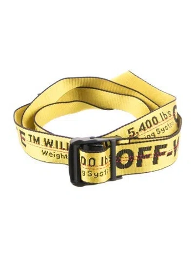 Pre-owned Off-white Canvas Waist Belt In Yellow