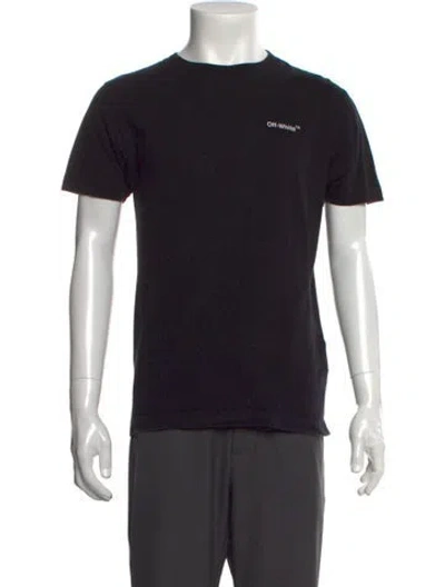 Pre-owned Off-white Caravaggio Arrow Crew Neck T-shirt In Black