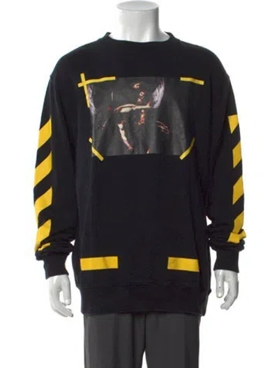 Pre-owned Off-white Caravaggio Graphic Print Sweatshirt In Black