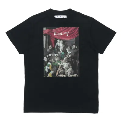 Off-white Caravaggio Painting Arrows Short Sleeve In Black