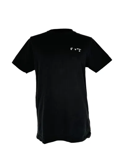 Pre-owned Off-white Caravaggio-embroideryt-shirt In Black