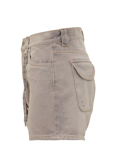 Off-white Cargo Mini Shorts For Summer 2025 In Burnished Lilac