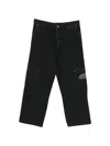 Off-white Cargo-pocket Embroidered Trousers In Black