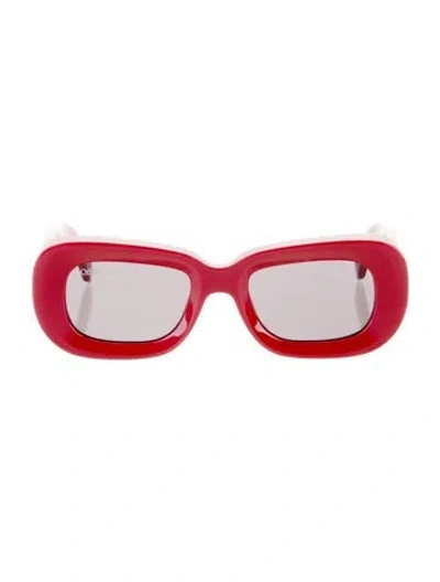 Pre-owned Off-white Carrara Cat-eye Sunglasses In Red