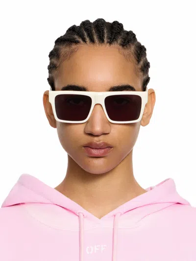 Off-white Casper Dark Grey Lens Sunglasses In Green
