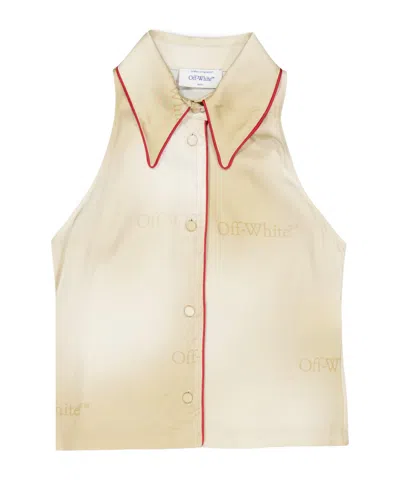 Off-white Casual Top In Neutral