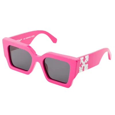 Off-white Catalina Grey Square Unisex Sunglasses Oeri003 6807 55 In ["blue","pink","grey"]