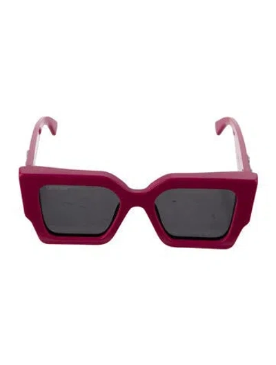 Pre-owned Off-white Catalina Square Sunglasses In Pink