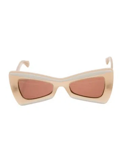 Pre-owned Off-white Cat-eye Tinted Sunglasses In Neutrals