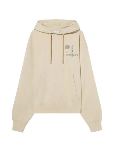 Off-white Cg Uni Miami Connectdots Reg Hoodie In Neutral