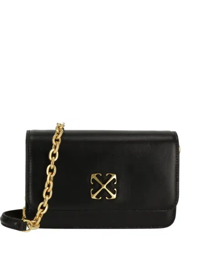 Off-white Chain-link Shoulder Bag In Black