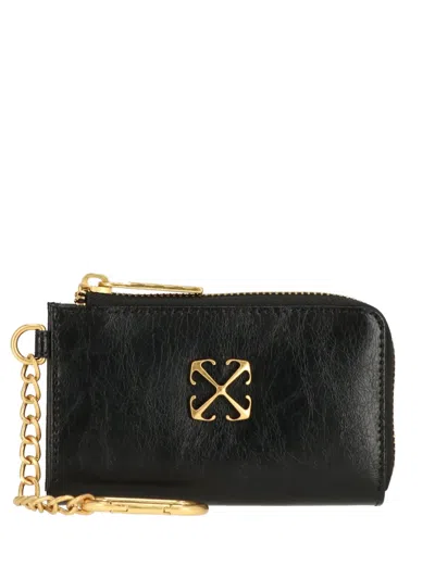 Off-white Chain-link Wallet In Orange