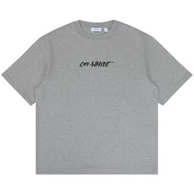Pre-owned Off-white Chalk Arrow Fit Tee 'heather Grey' | Men's Size M In Gray