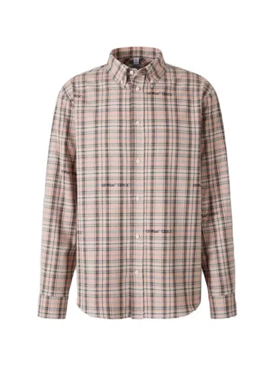 OFF-WHITE CHECK BUTTON SHIRT