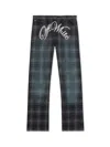 Off-white Check Jacqaurd Slim Relax Jeans In Multi
