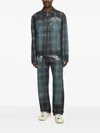 Off-white Check Jacqaurd Slim Relax Jeans In Multi