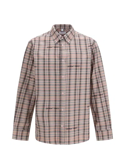 Off-white Checked Flannel Shirt In Neutral