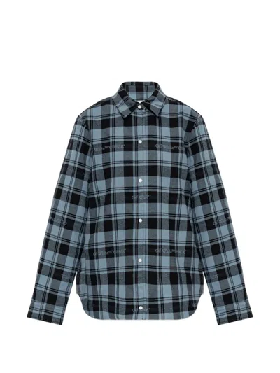 Off-white Check Flannel Padded Overshirt In Multi