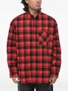 Off-white Check-pattern Padded Overshirt In Multi