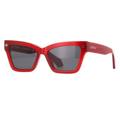 Off-white Cincinnati Dark Grey Cat Eye Unisex Sunglasses Oeri110 2807 54 In Red
