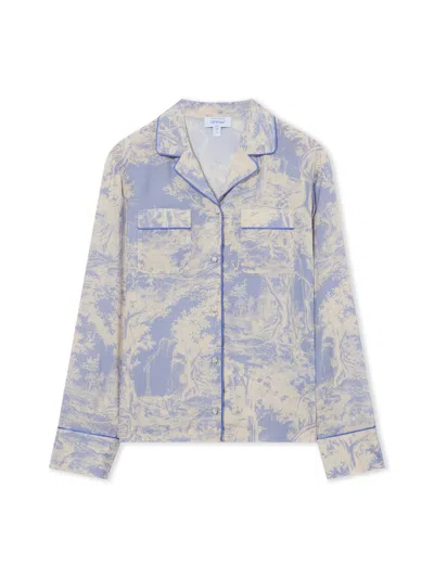 Off-white City Nature Habutai Pajama Shirt In Ivory Heather