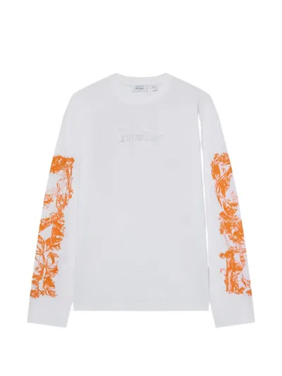 Off-white City Nature Skate Long Sleeve Graphic T-shirt In White