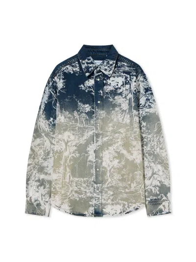 Off-white City Nature Regular Denim Shirt In Multi