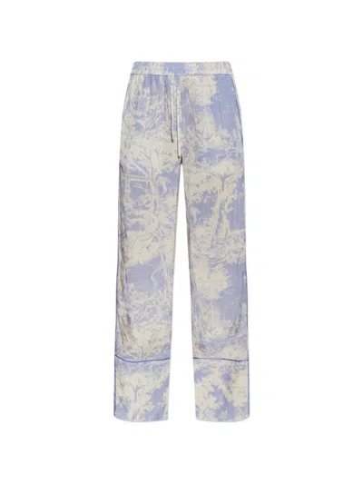 Off-white City Printed Piped Trousers In Purple