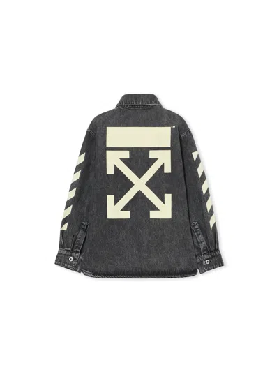 Off-white Classic Arrow Tab Shirt In Gray