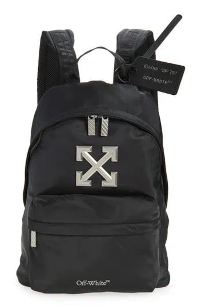 Off-white Classic Dome Nylon Backpack In Black