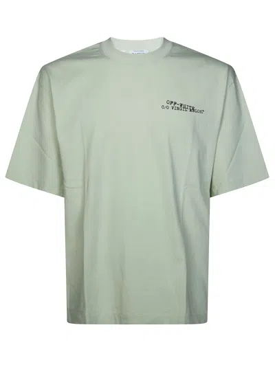 Off-white Classic Fit Mini T-shirt For Men In Green