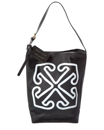 Off-white Classic Leather Hobo Bag In Black