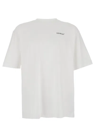 Off-white Graphic Print Crew Neck Short Sleeve T-shirt In White
