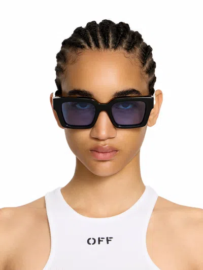Off-white Clip On Light Blue Lens Sunglasses