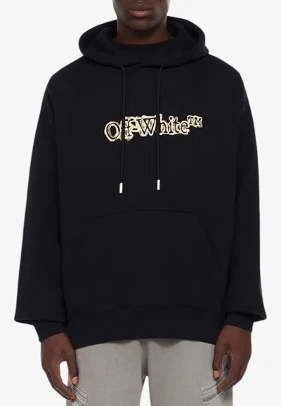 Off-white Cloudy Arrow Skate Hooded Sweatshirt In Black