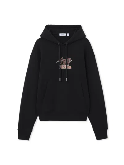 Off-white X Ac Milan Arrow-print Hoodie In Black