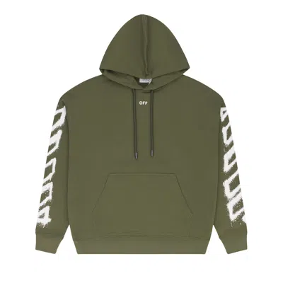 Pre-owned Off-white C/o Virgil Abloh Spray Can Arrow Hoodie 'winter Moss' | Green | Men's Size M
