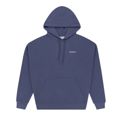 Pre-owned Off-white C/o Virgil Abloh Tape Arrow Hoodie 'blue Indigo' | Men's Size S