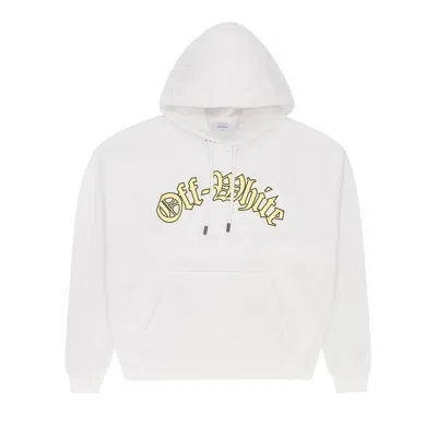Pre-owned Off-white C/o Virgil Abloh White Goth Logo Hoodie 'white' | Men's Size S