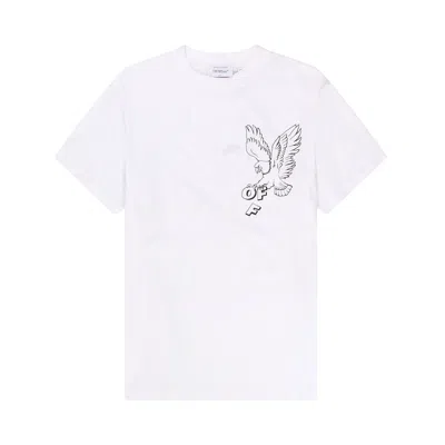 Pre-owned Off-white C/o Virgil Abloh White Slim Fit Eagle Arrow T-shirt 'white' | Men's Size Xs