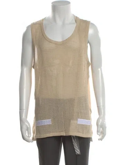 Pre-owned Off-white Colorblock Pattern Scoop Neck T-shirt In Neutral
