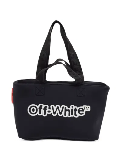 Pre-owned Off-white Commercial Logo-print Tote Bag In Black