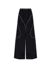 Off-white Off White Black Polyester Trousers In Black