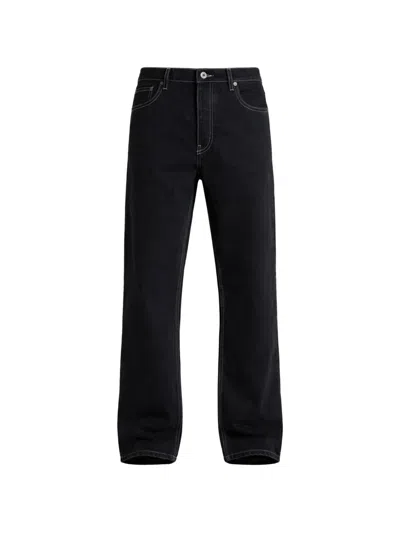 Off-white Contrast-stitch Jeans In Black