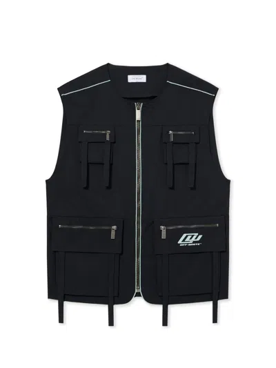 Off-white Cordura Multipocket Vest In Black