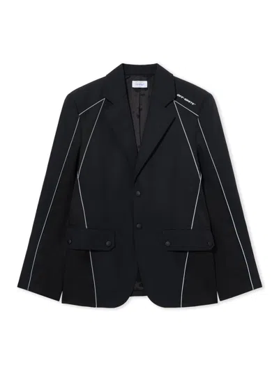 Off-white Cordura Sporty Slim Jacket In Black